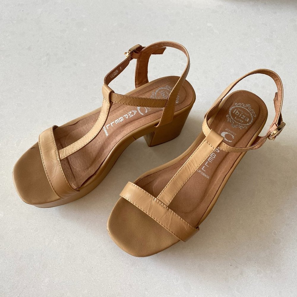 Platform Jeffrey Campbell Nude Sandals Ibiza Collection Size 8